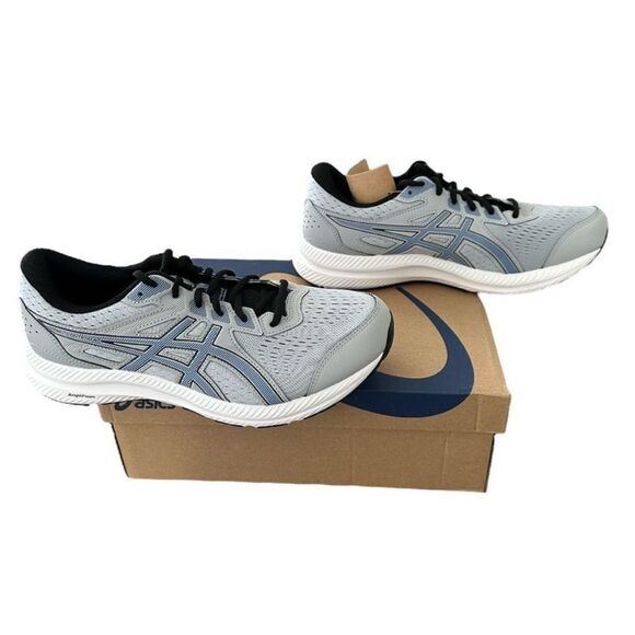 Asics Men’s Gel-Contend 8 Piedmont Grey Asics Blue Running Shoe 9.5 Extra Wide - Picture 2 of 10